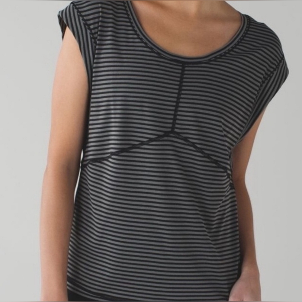 LULULEMON Get Sweat Silver Stripe/Black - 8